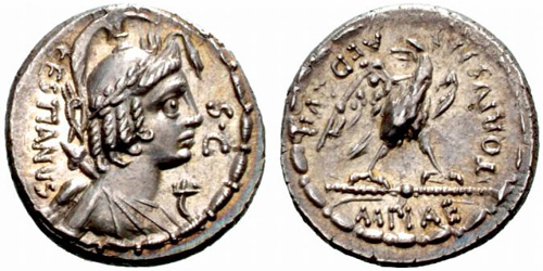 plaetoria roman coin denarius